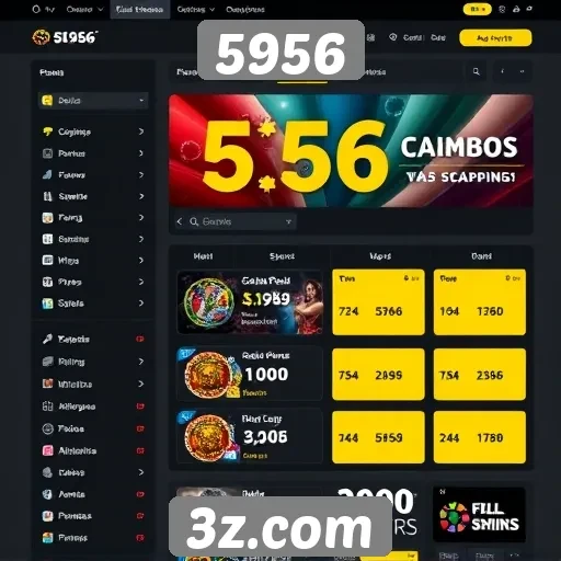 Análise da interface do site 5956 para jogadores